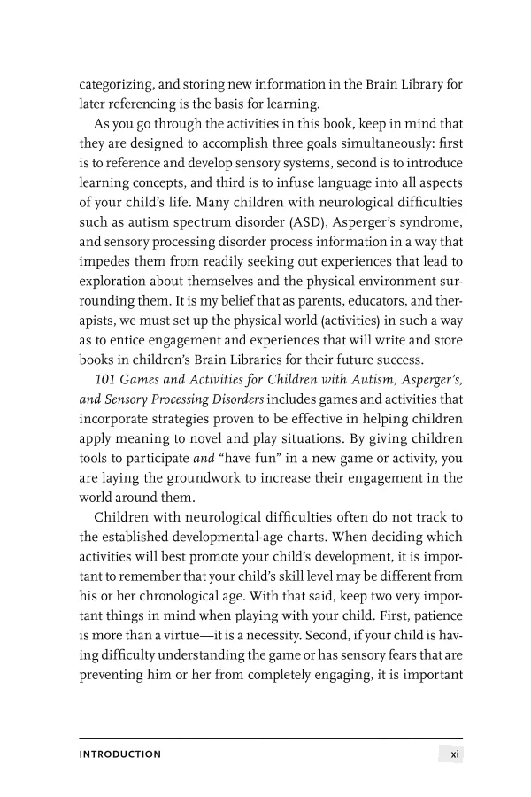 101 Games and Activities for Children With Autism, Asperger's, and Sensory Processing Disorders