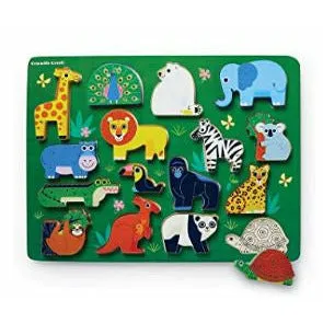 16 Piece Wooden Puzzle and Playset