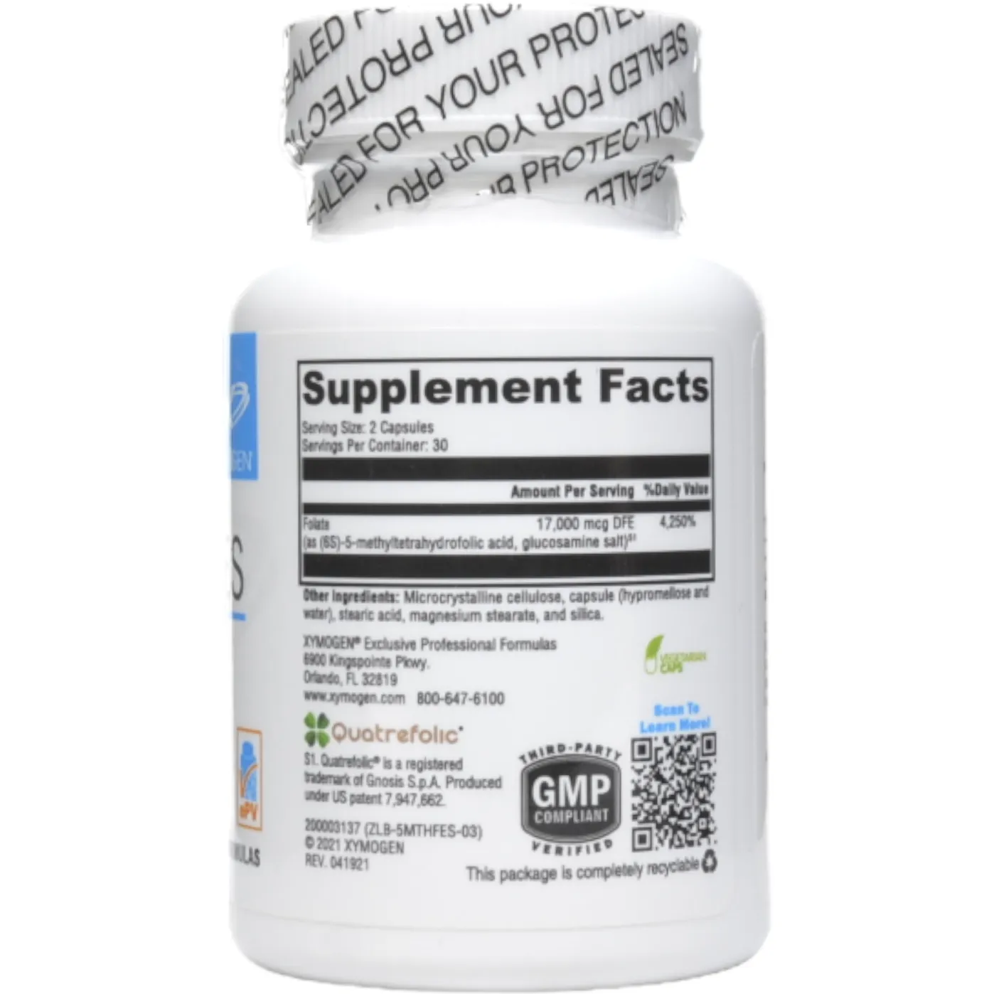 5-MTHF ES 60 Capsules by Xymogen