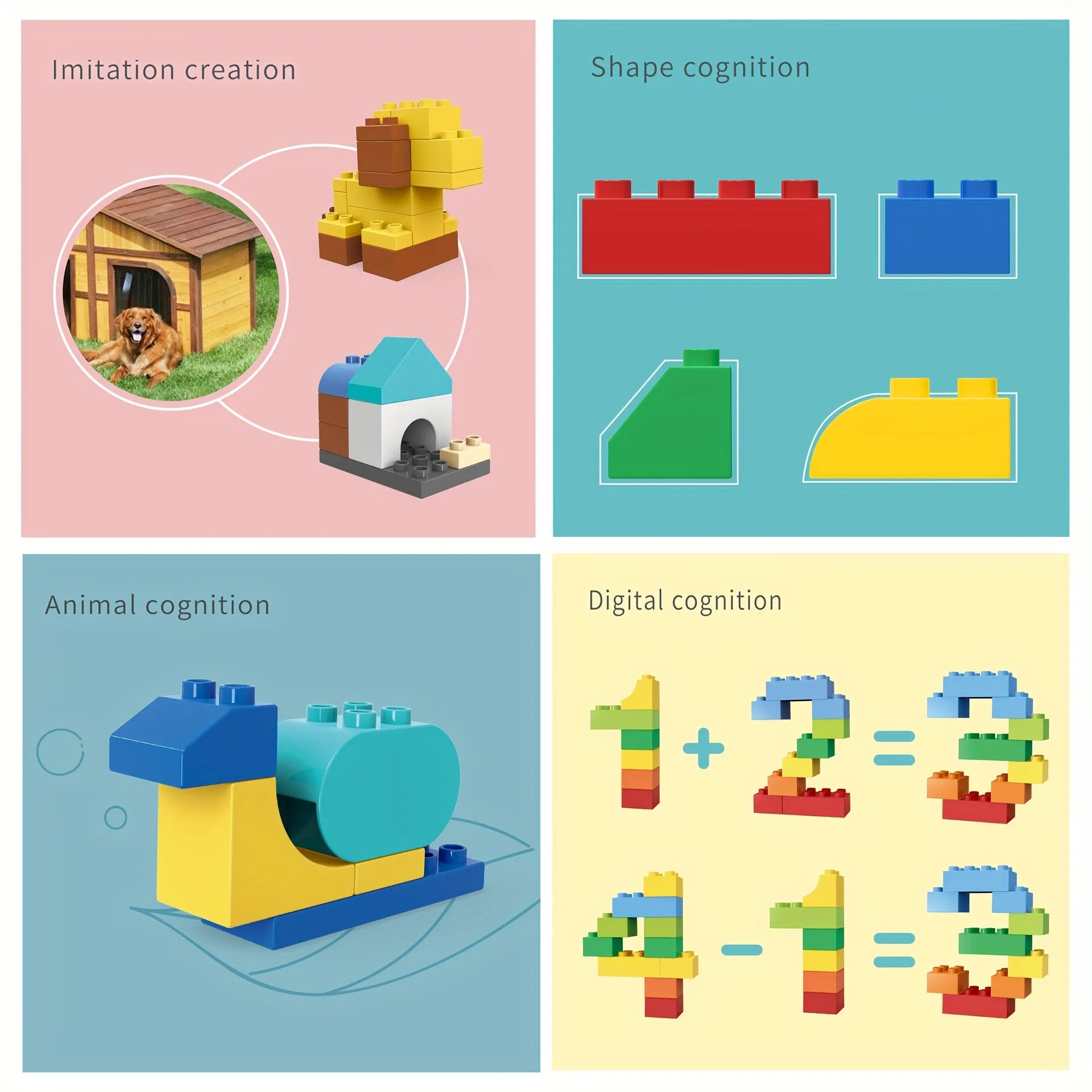 500g Large Building Blocks Educational Puzzle Toys for Kids