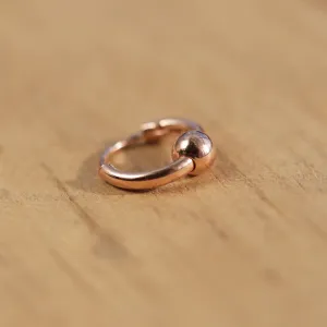 Ball Detailed Rose Gold Mini Snuggie Hoop