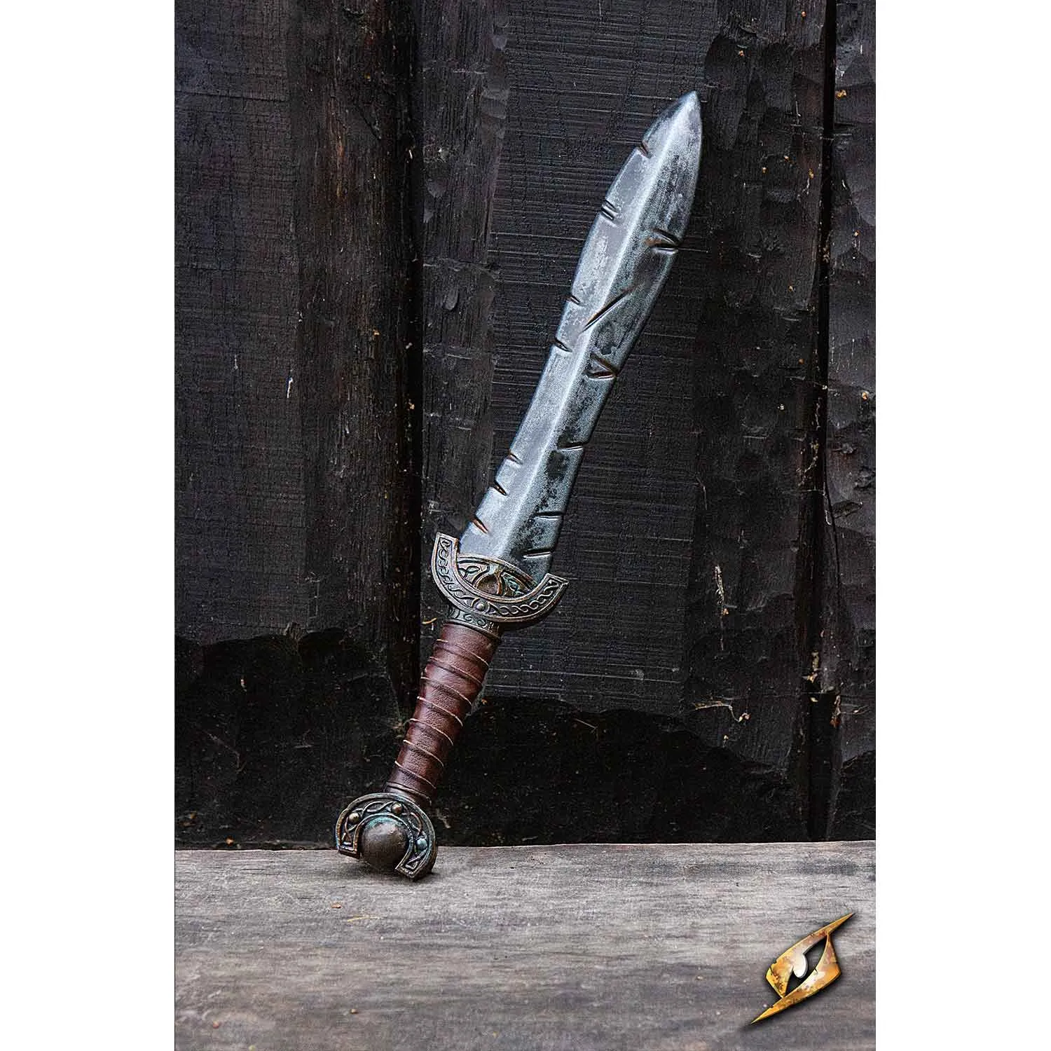 Battleworn Celtic Leaf Sword - 60 cm