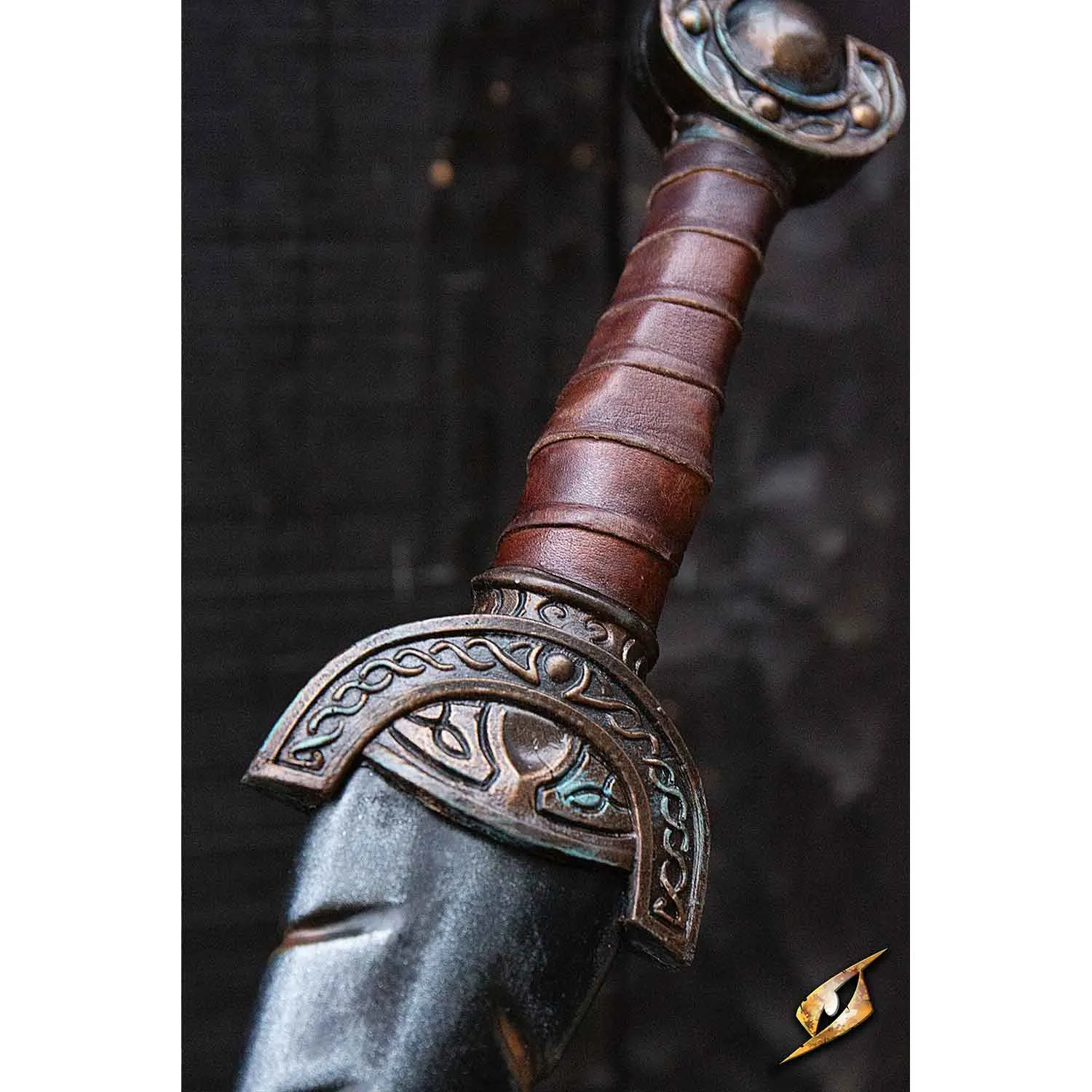 Battleworn Celtic Leaf Sword - 60 cm