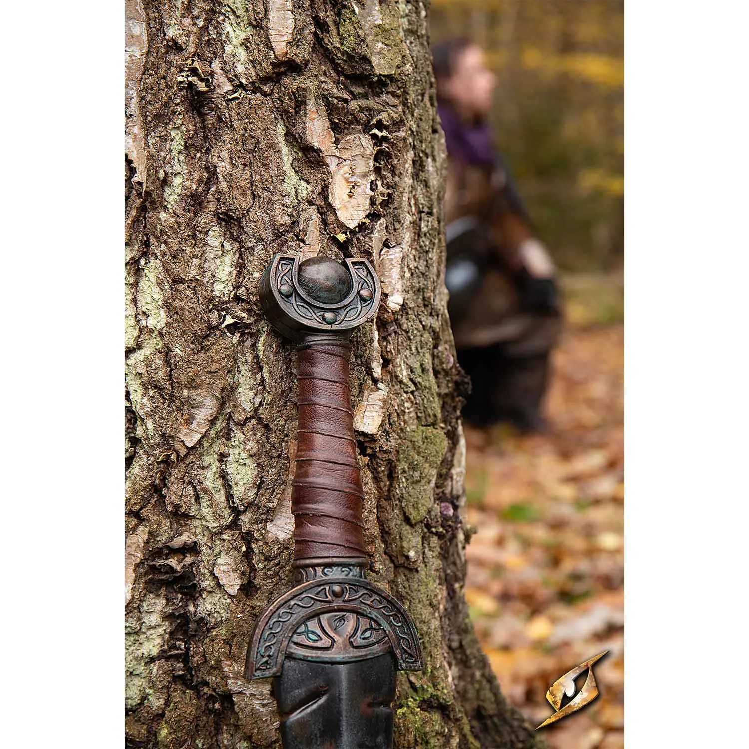 Battleworn Celtic Leaf Sword - 60 cm
