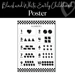 Black and White | Number Poster | Playground Press by Schoolgirl Style