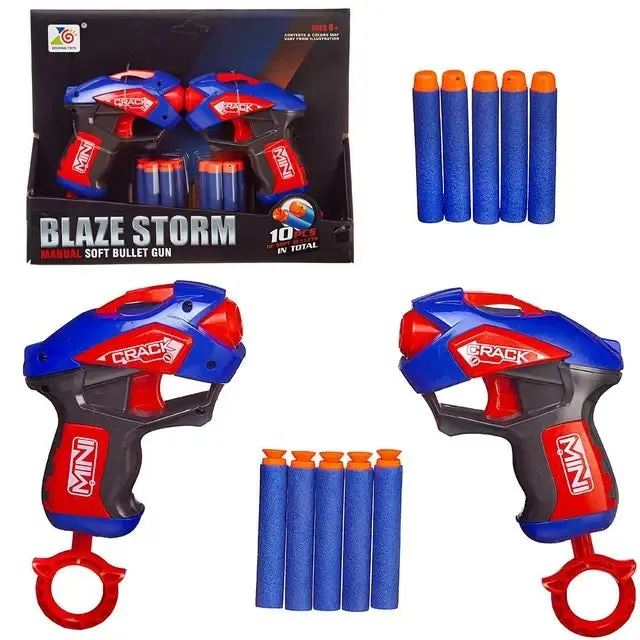 Blaze Storm Manual Soft Bullet Gun Toy with 10pcs ZC7072