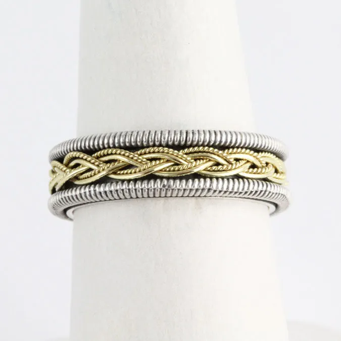 Braid of Ariadne Silver & Gold Ring
