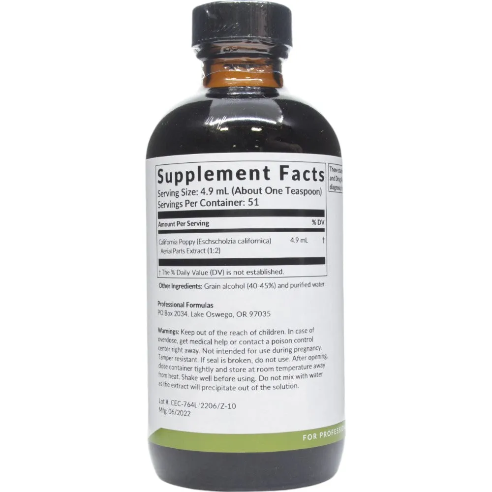 California Poppy (Eschscholzia californica) 8.4 oz by Professional Formulas