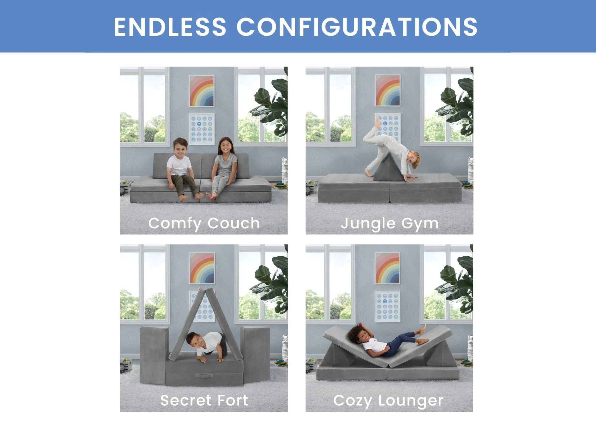 Cozee Play Couch & 4-Piece Lounger