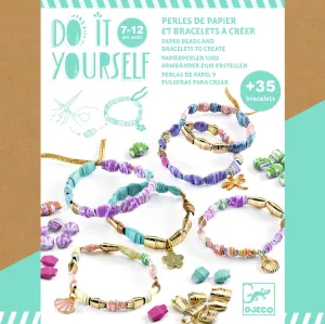Djeco Do It Yourself Paper Beads and Bracelets – Stylish and Golden