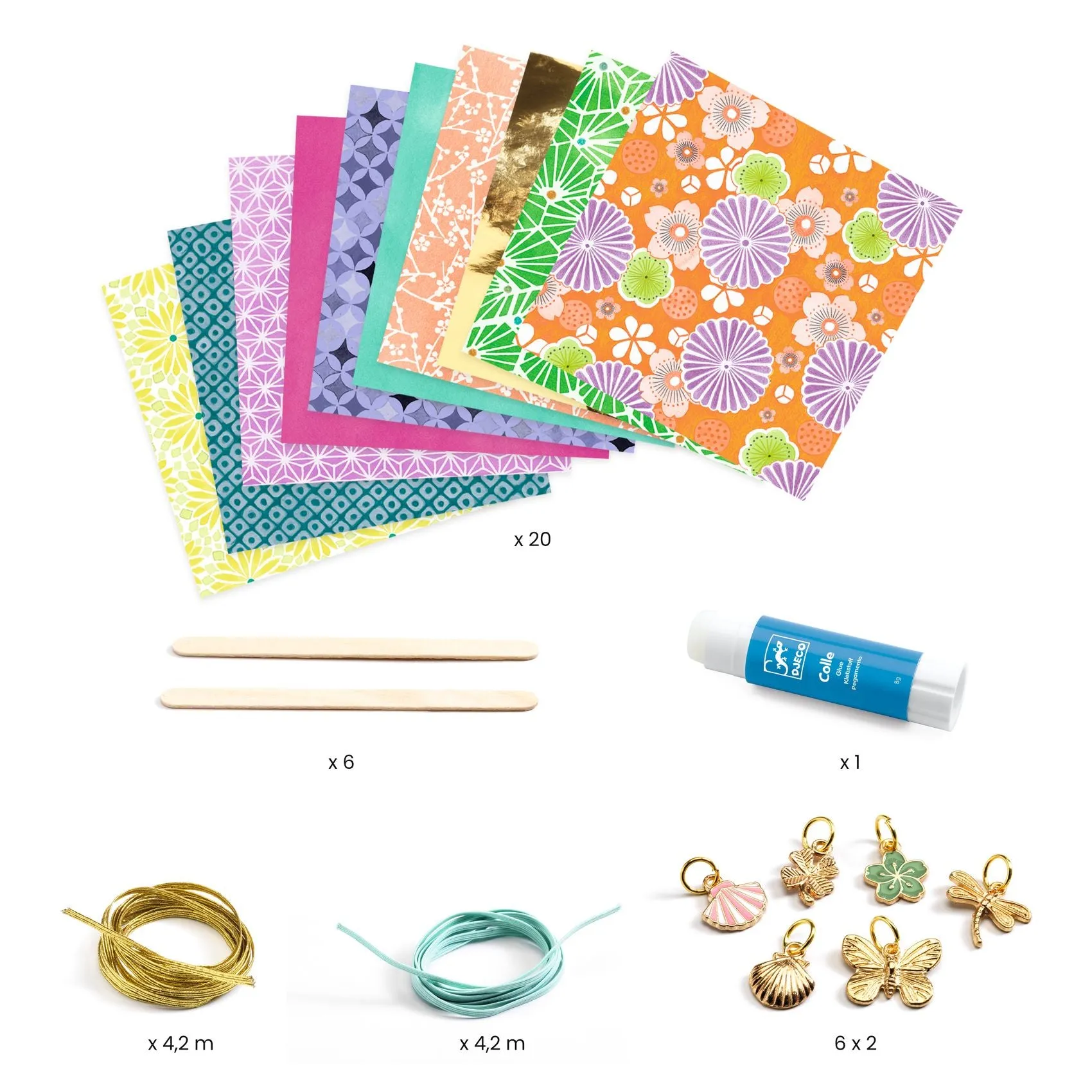 Djeco Do It Yourself Paper Beads and Bracelets – Stylish and Golden
