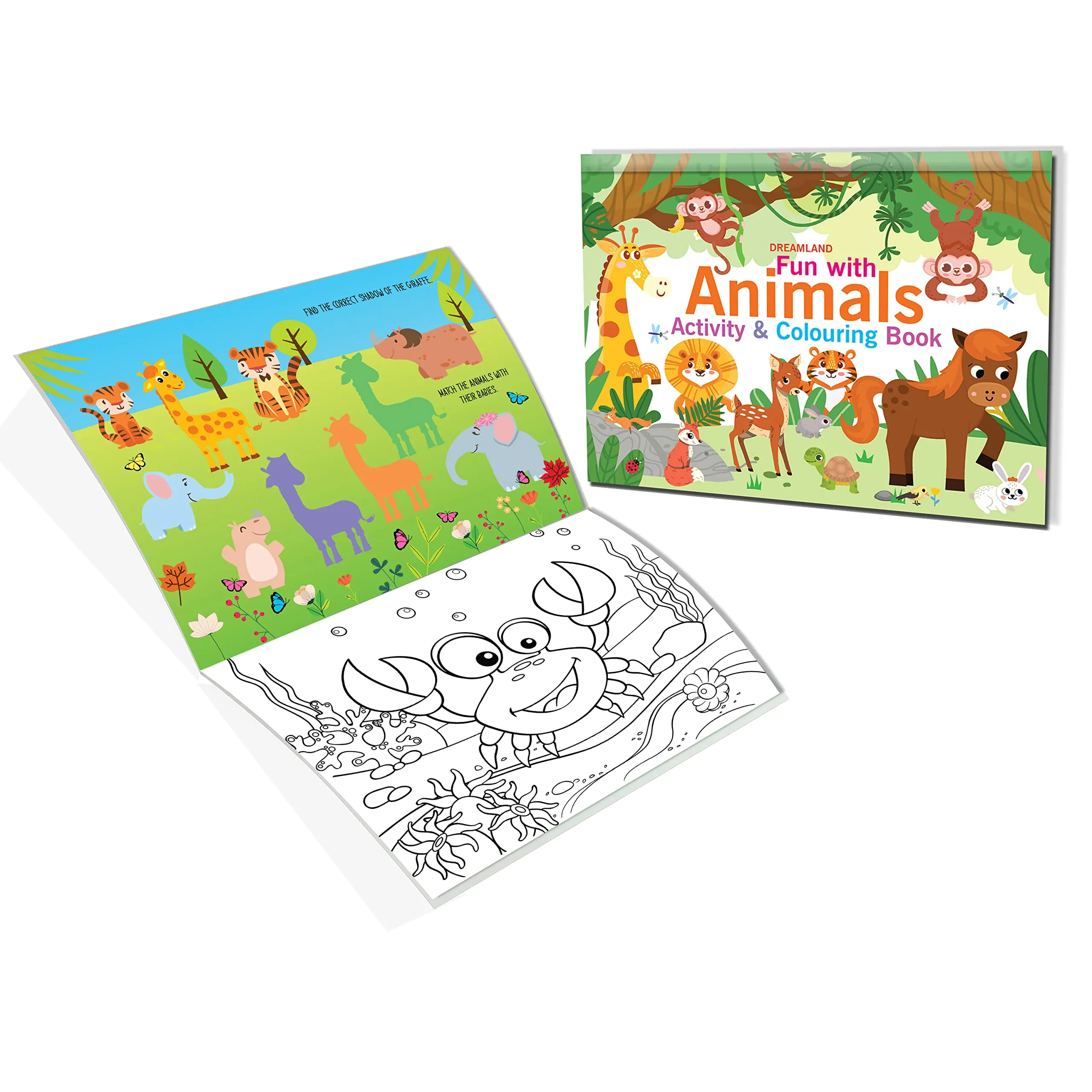 Dreamland Fun with Animals - An Activity & Colouring Book for Kids Ages 3 