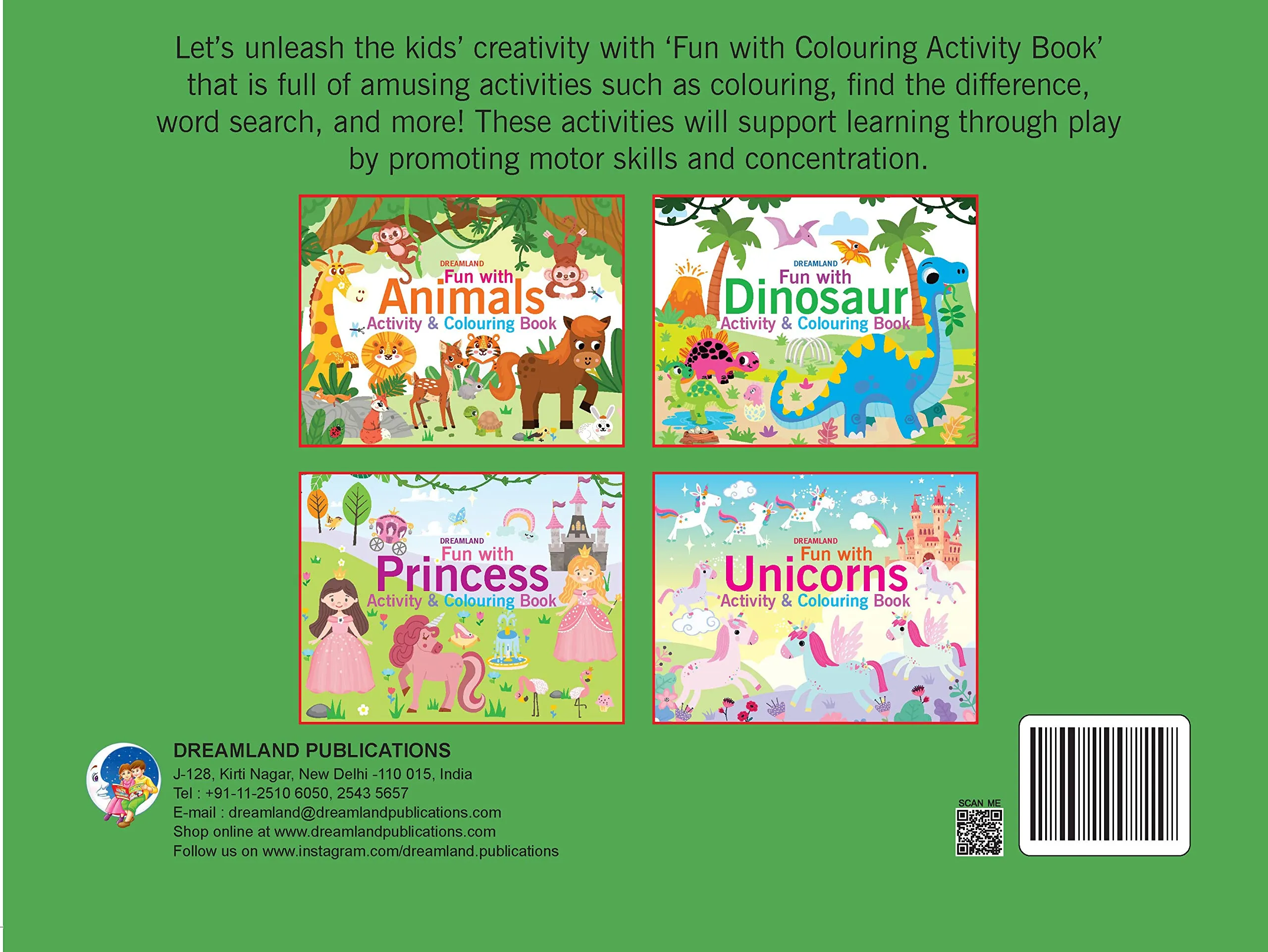 Dreamland Fun with Animals - An Activity & Colouring Book for Kids Ages 3 
