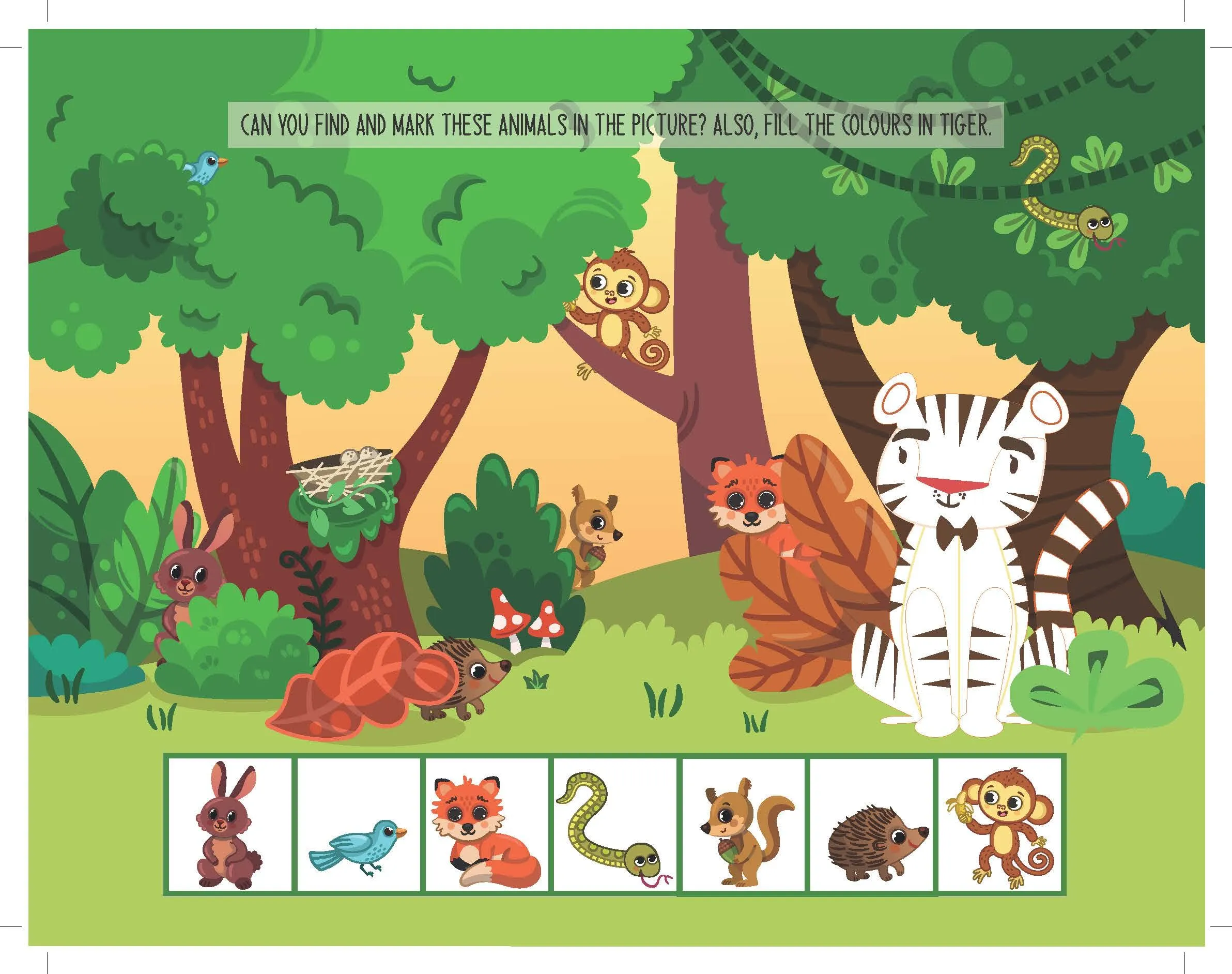 Dreamland Fun with Animals - An Activity & Colouring Book for Kids Ages 3 