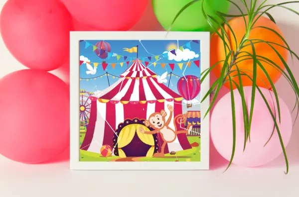 Educational Sticker Puzzle – Circus Carnival
