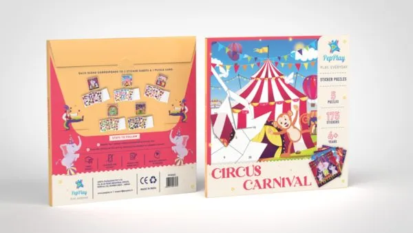 Educational Sticker Puzzle – Circus Carnival