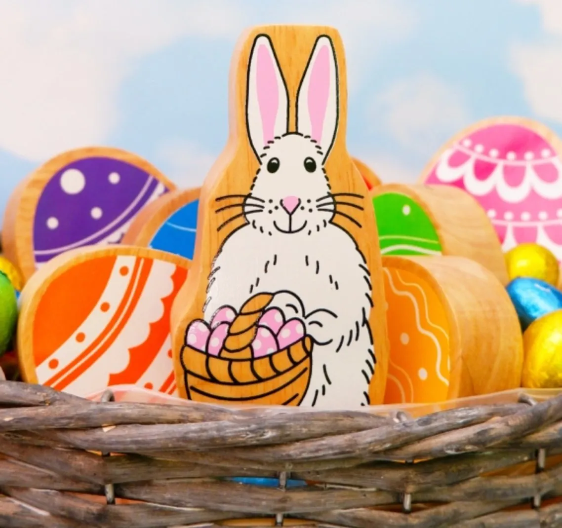 Five Little Easter Bunnies Story Sack with Lanka Kade Wooden Easter Eggs