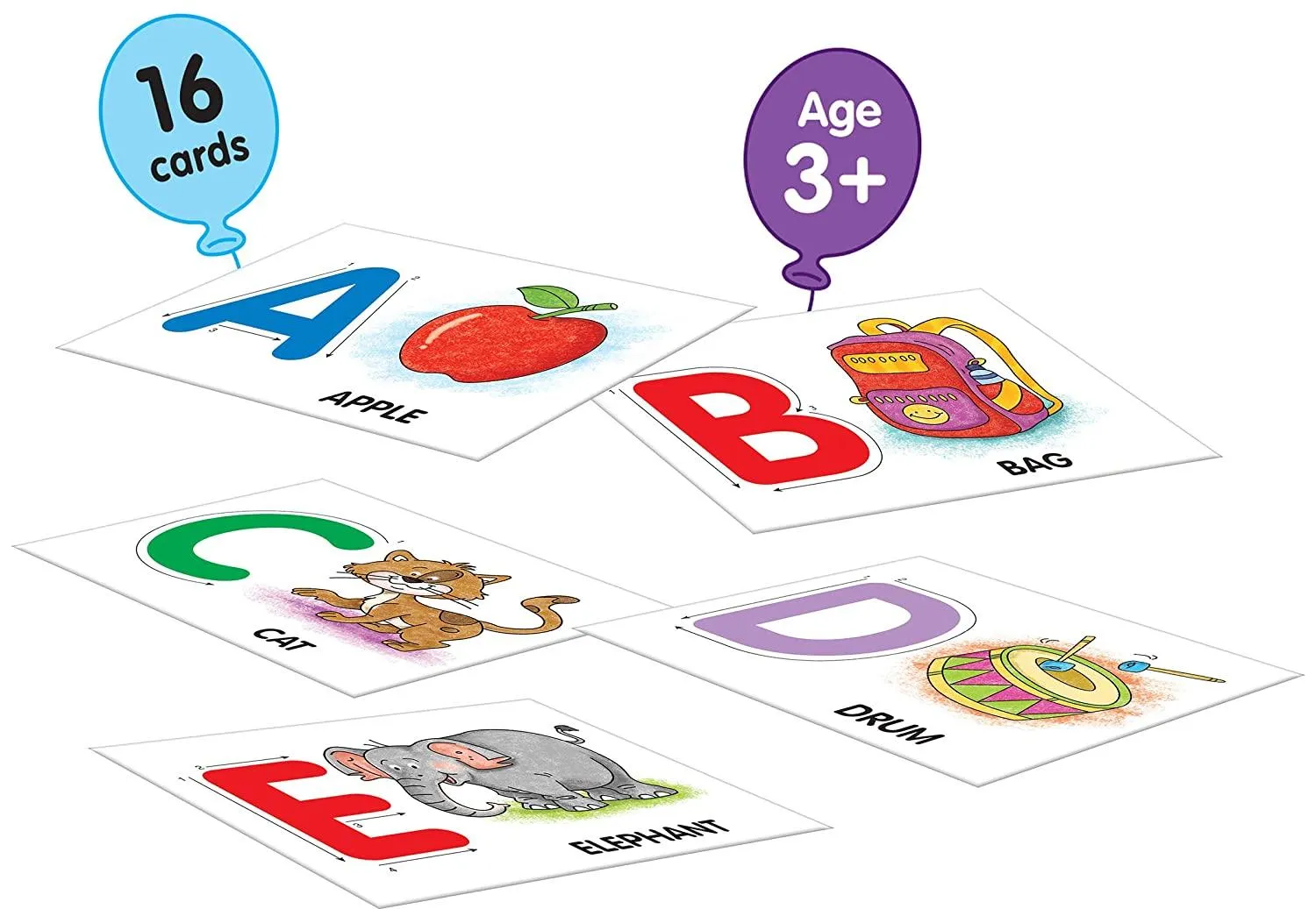 Frank Alphabet Capital Tracing 16 Double-Sided Cards for Ages 3 & Above