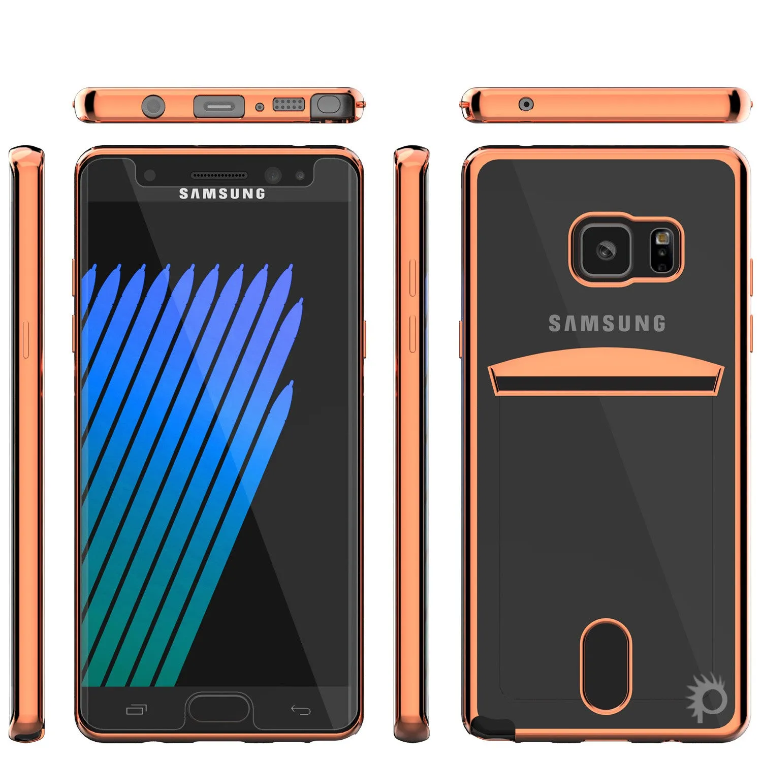 Galaxy Note 7 Case, PUNKCASE® LUCID Rose Gold Series | Card Slot | SHIELD Screen Protector