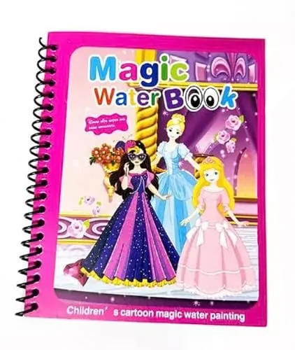 GLUN® Water Magic Book, Magic Doodle Pen, Coloring Doodle Drawing Board Games for Kids, Educational Toy for Growing Kids (Theme 15)
