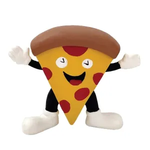 Goofy Tails Pizza Latex Squeaky Dog Puppy Toy for Small & Medium Breeds