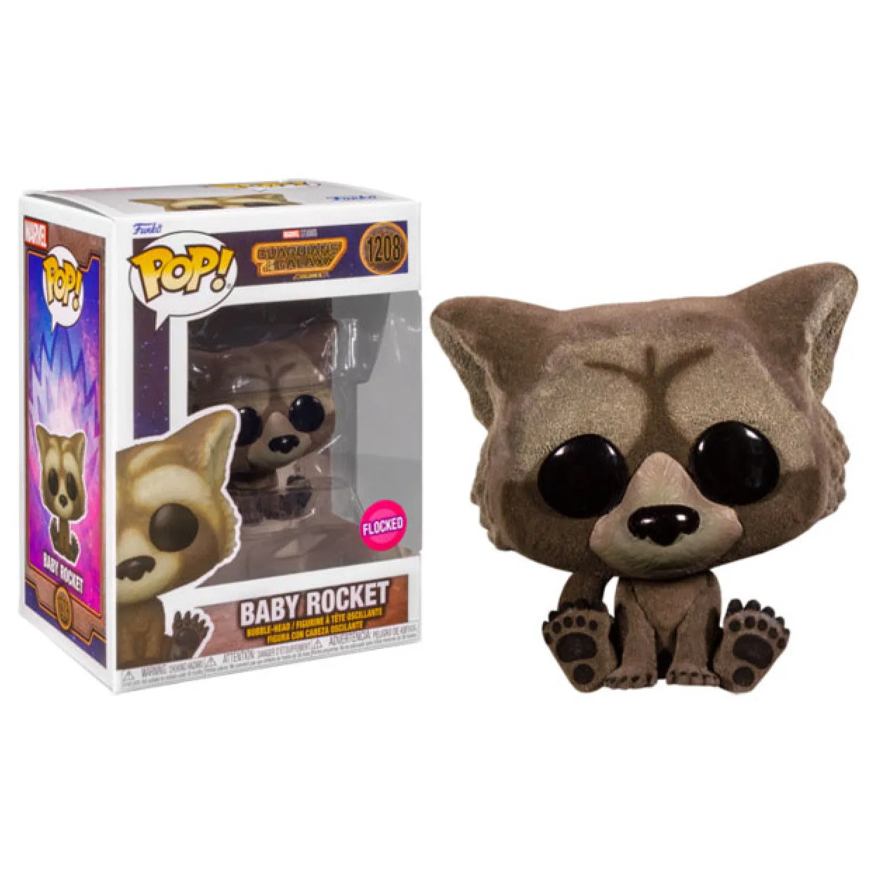 Guardians of the Galaxy: Vol. 3 - Baby Rocket (Flocked) US Exclusive Pop! Vinyl