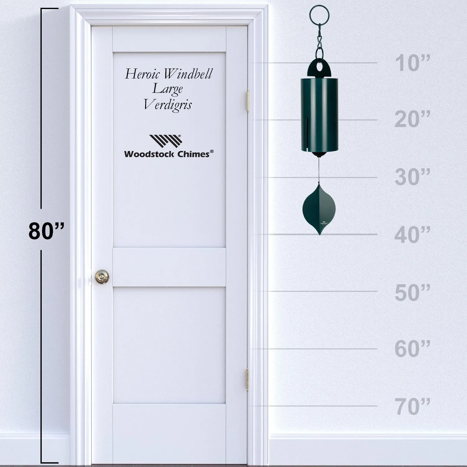 Heroic Windbell - Large, Green
