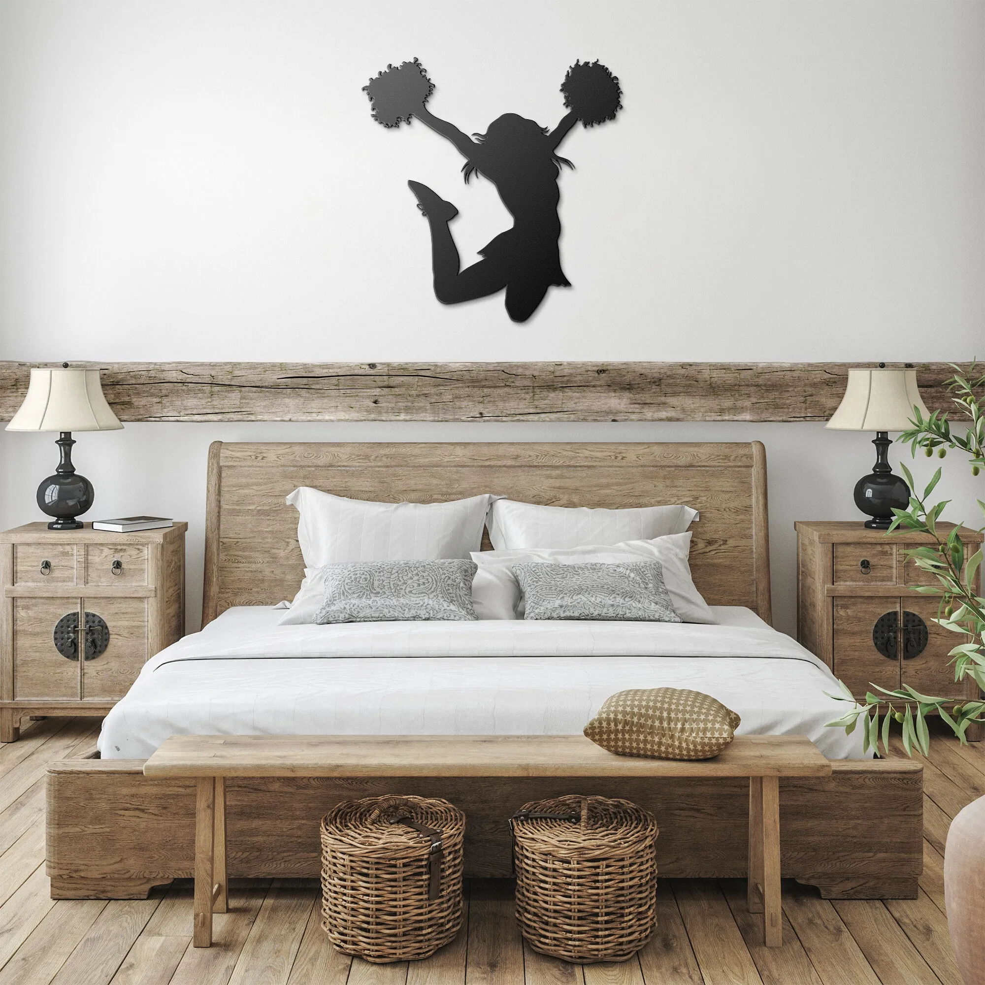 Jumping Cheerleader-2_Steel Wall Art