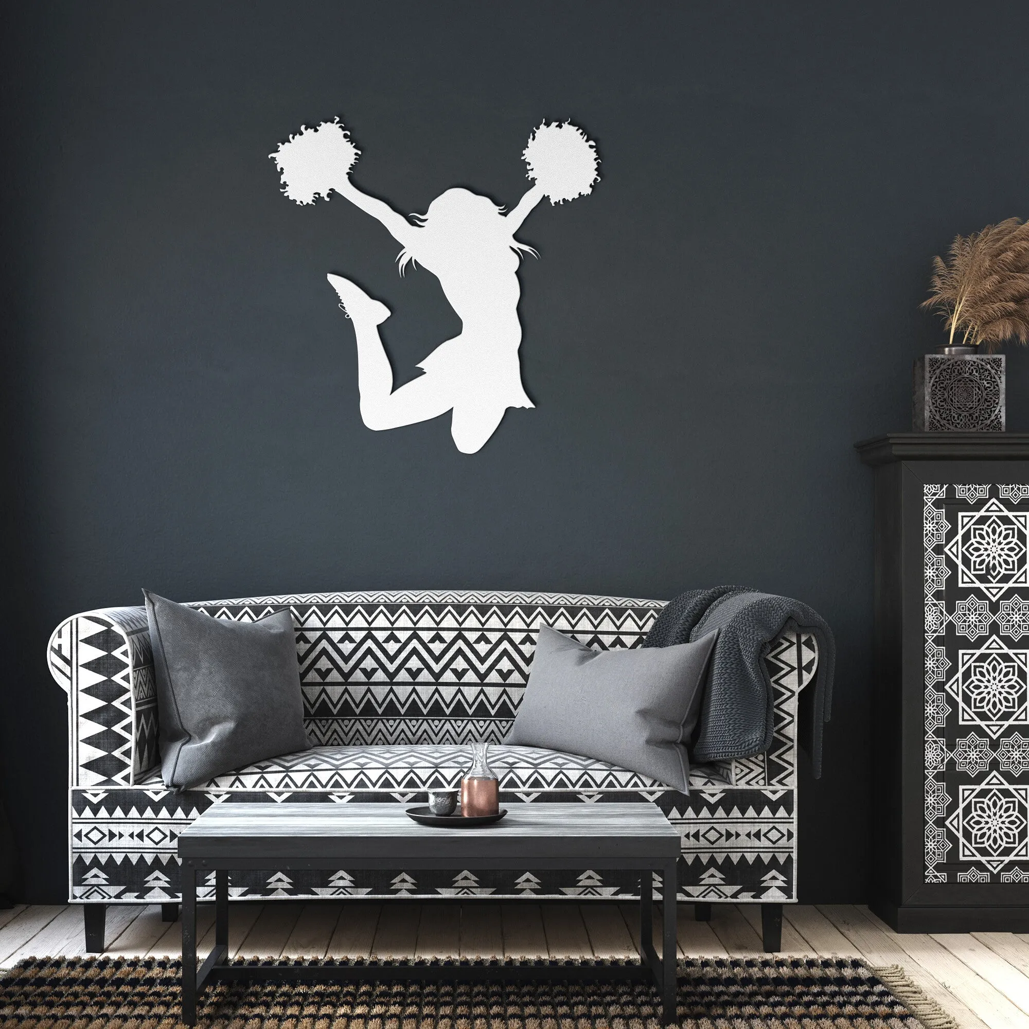 Jumping Cheerleader-2_Steel Wall Art