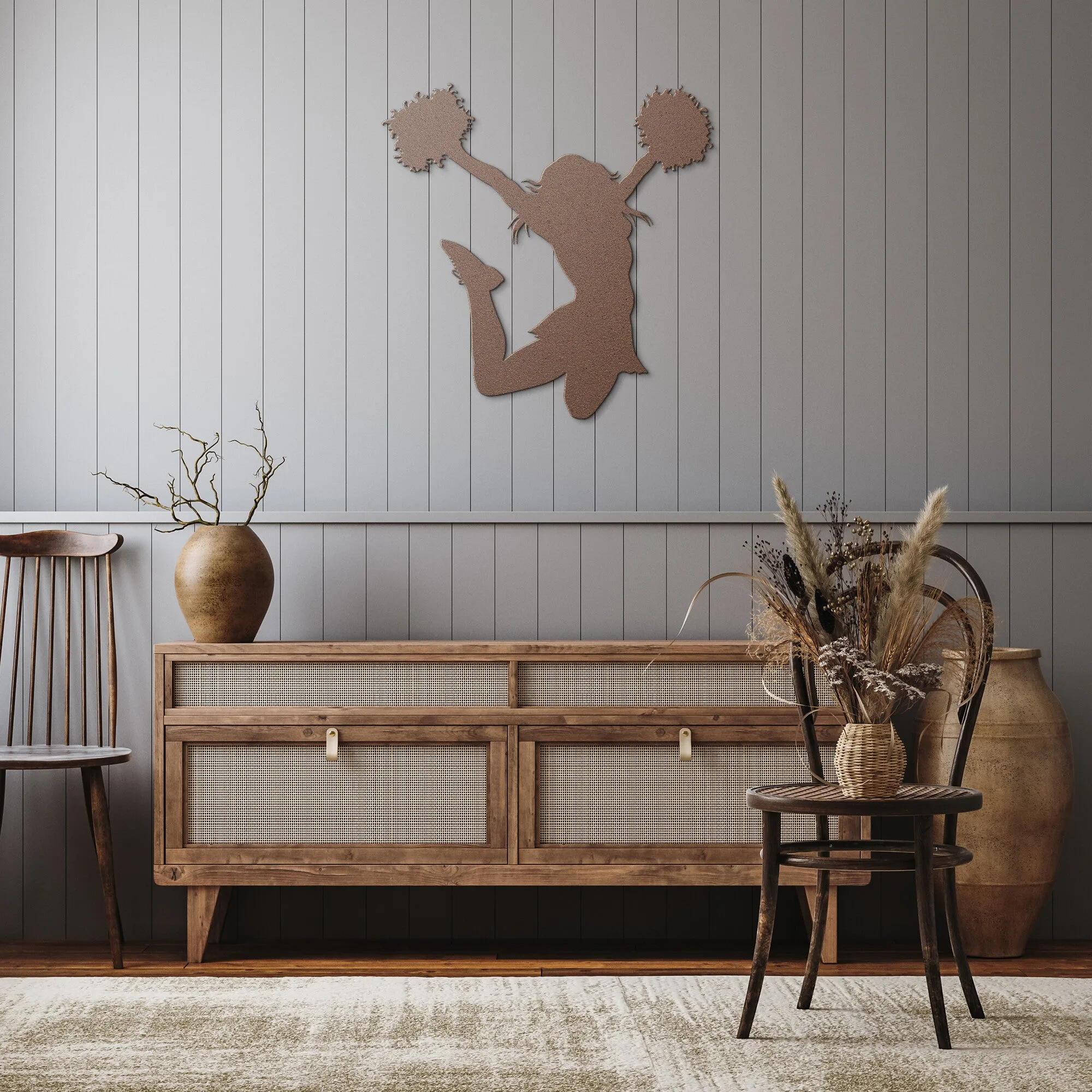 Jumping Cheerleader-2_Steel Wall Art