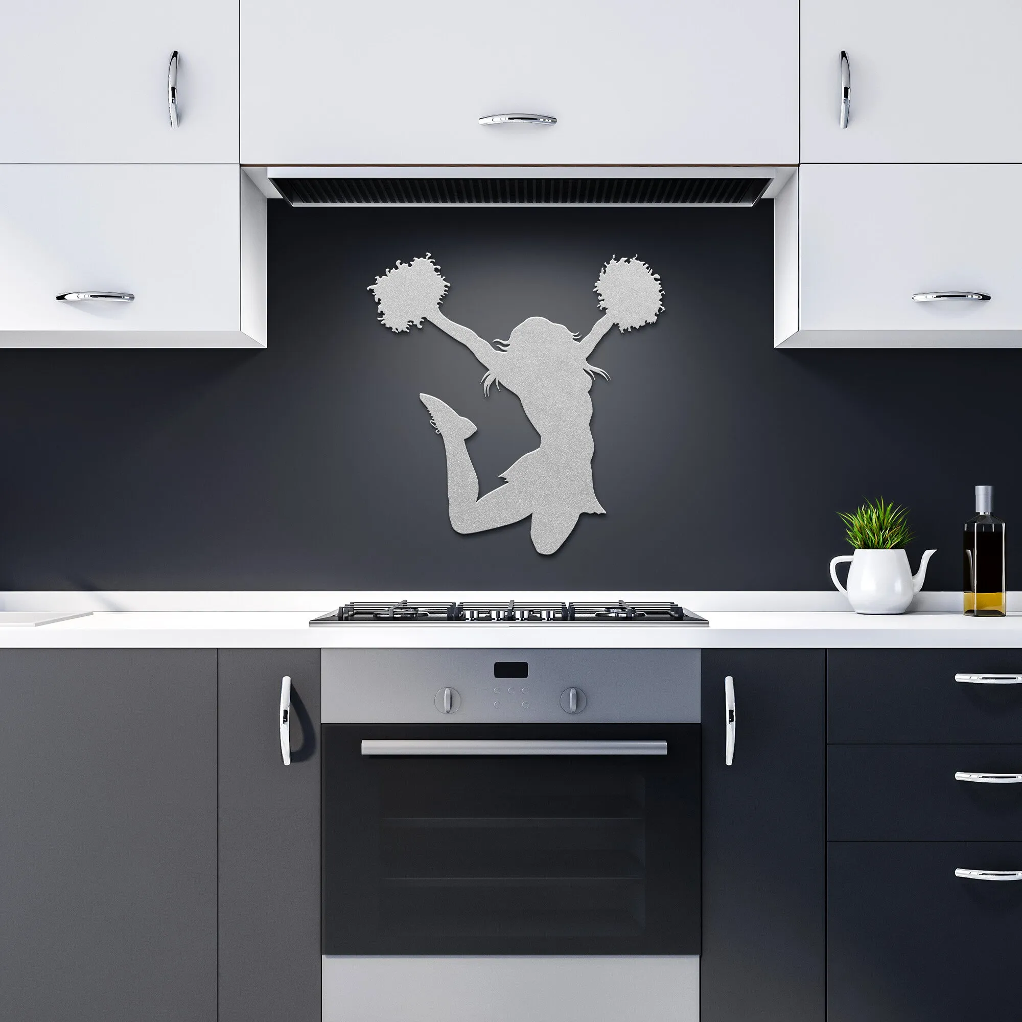 Jumping Cheerleader-2_Steel Wall Art