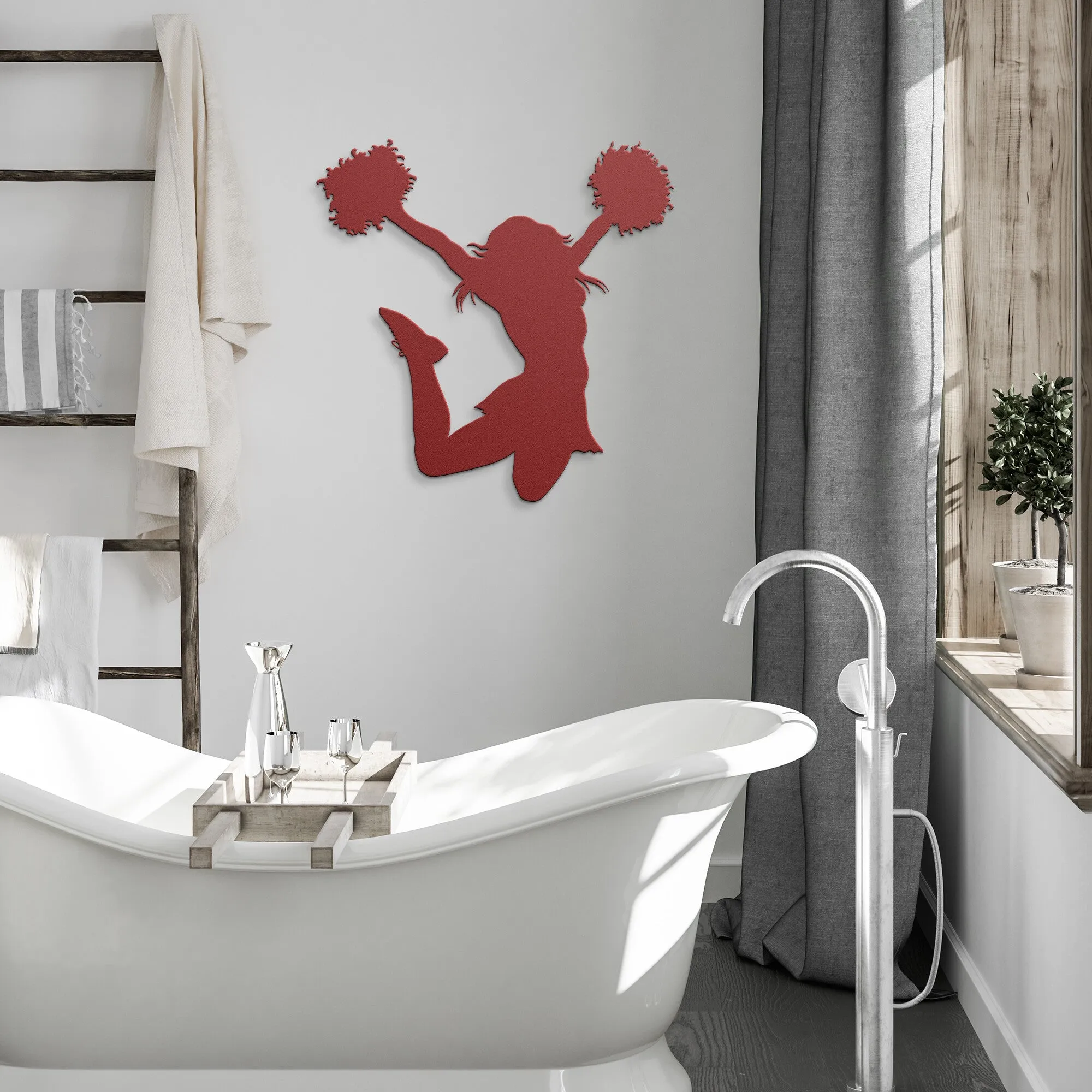 Jumping Cheerleader-2_Steel Wall Art