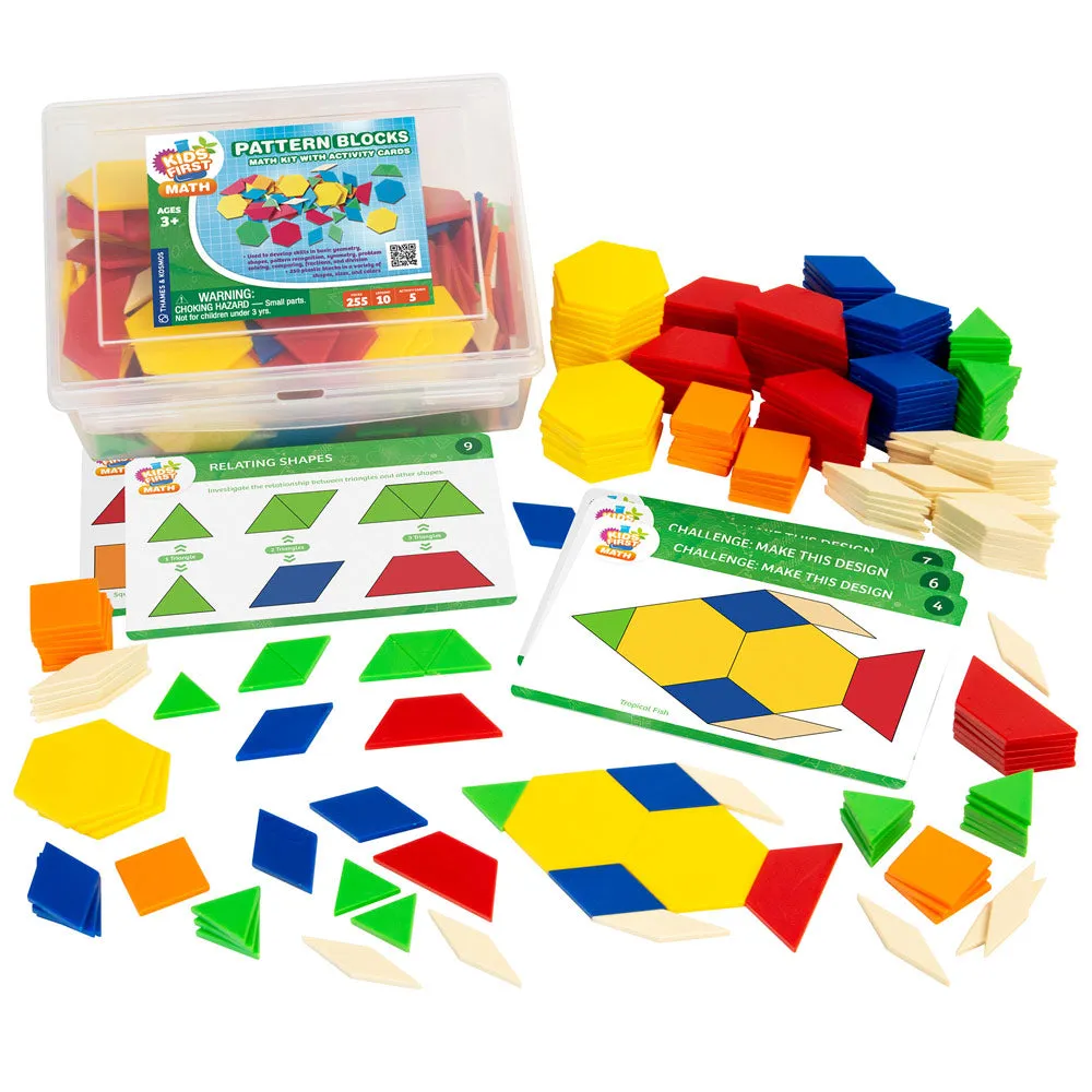 Kids First Math: Pattern Blocks Math Kit with Activity Cards