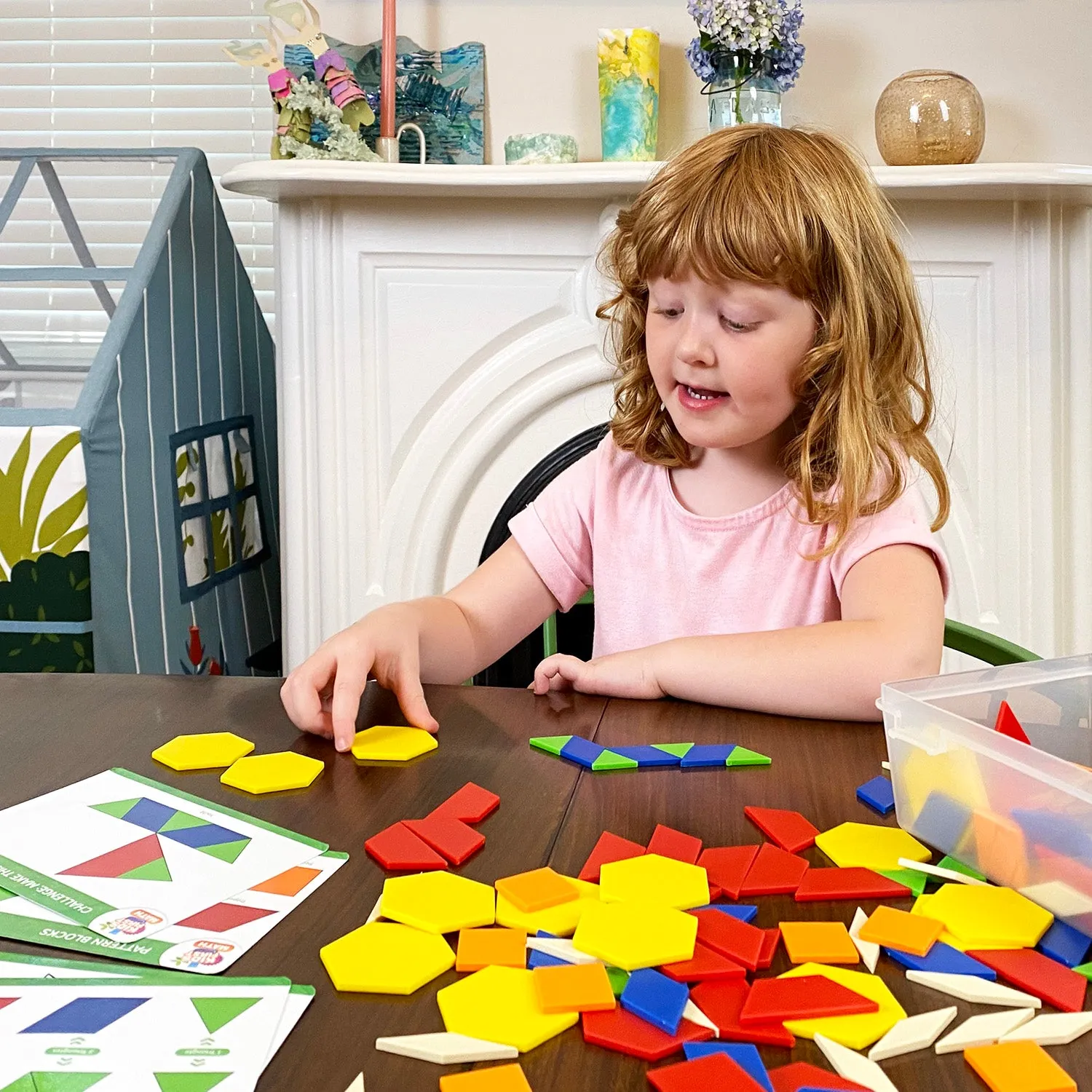Kids First Math: Pattern Blocks Math Kit with Activity Cards