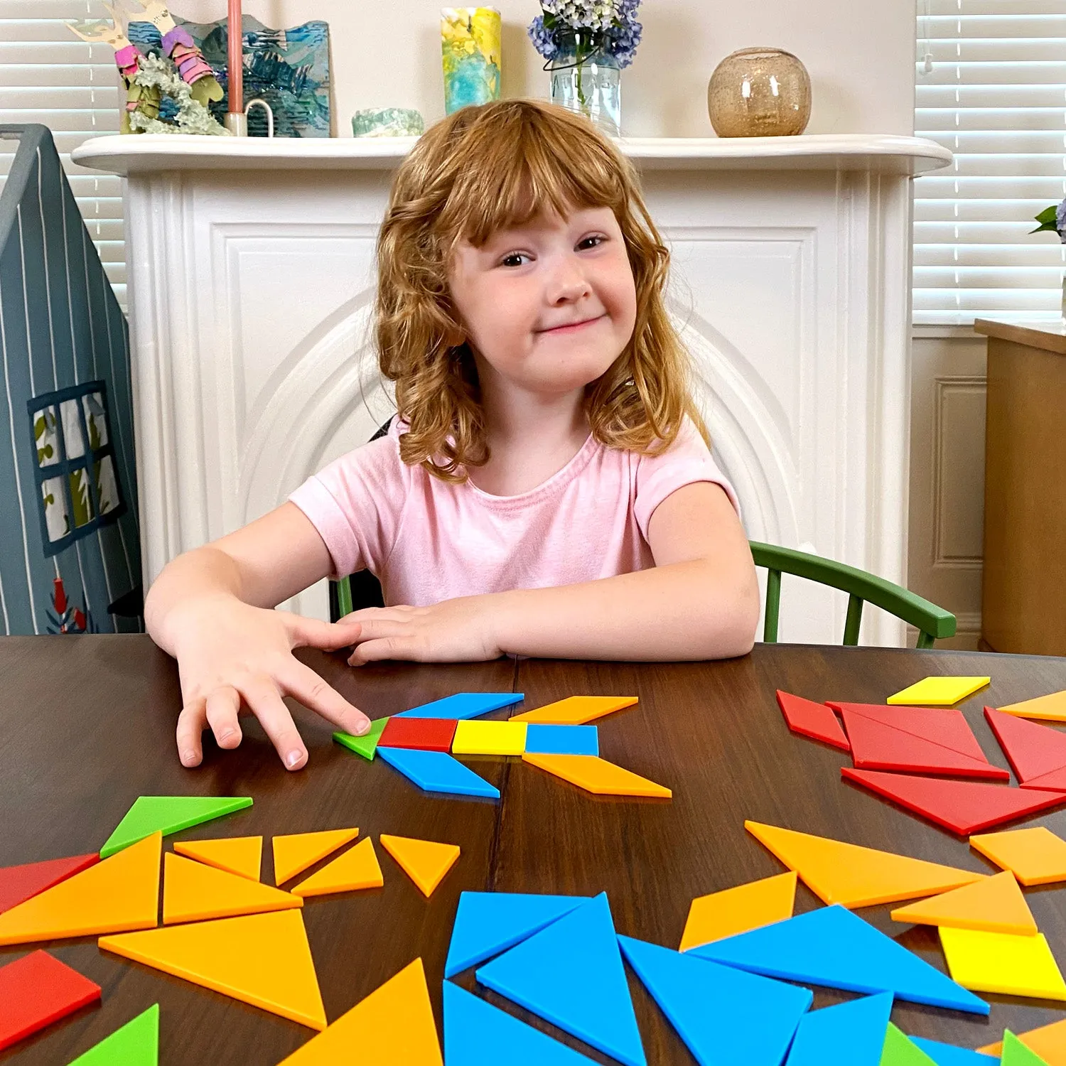 Kids First Math: Tangram Shapes Math Kit with Activity Cards