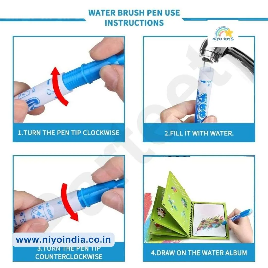 Magic Water Painting Book Magic Doodle Pen Kids