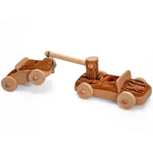 Magic Wood Tow Truck with Sports Car set