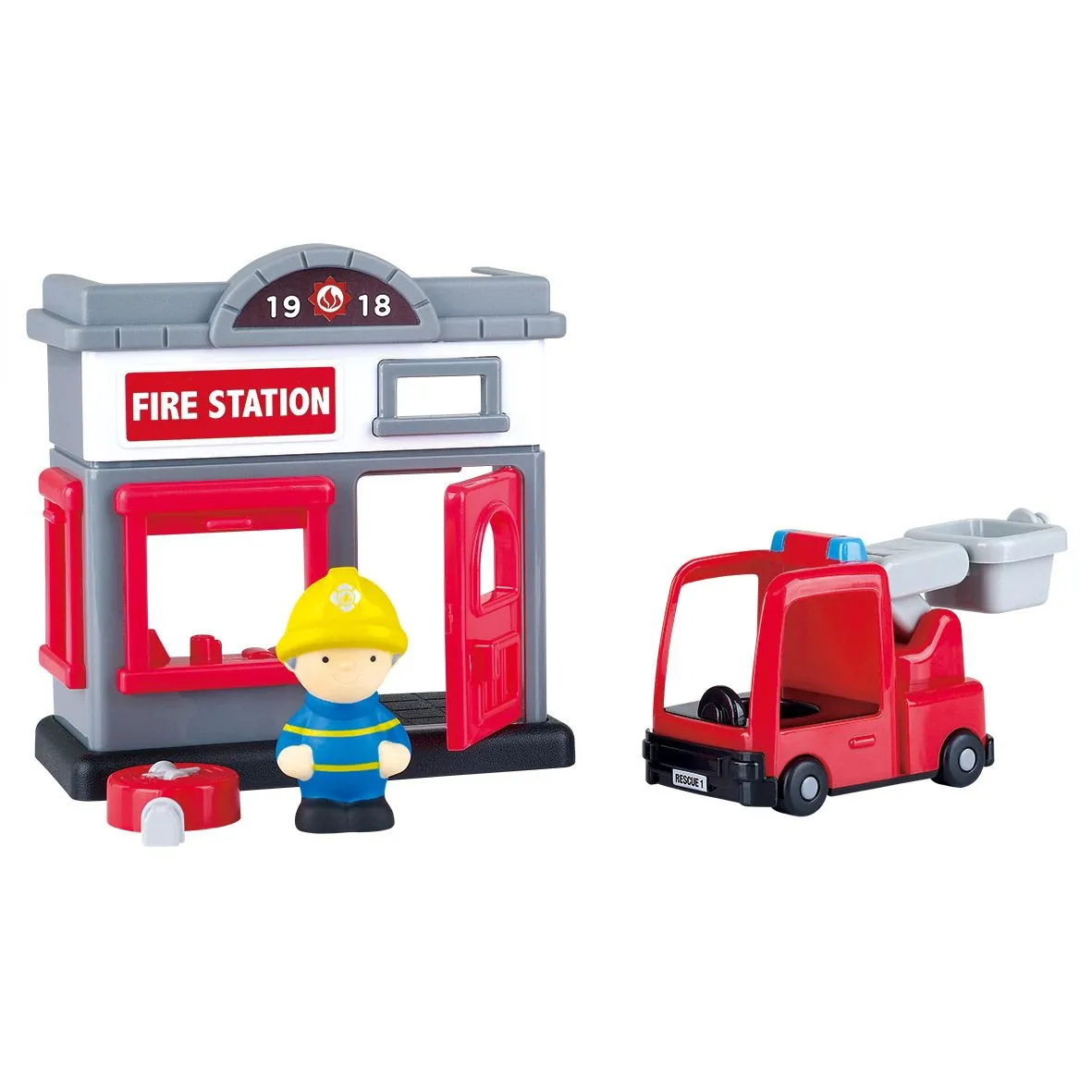 Playgo Toys Ent. Ltd. 4Pcs Fire & Rescue Station