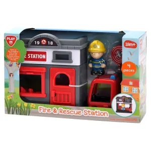 Playgo Toys Ent. Ltd. 4Pcs Fire & Rescue Station