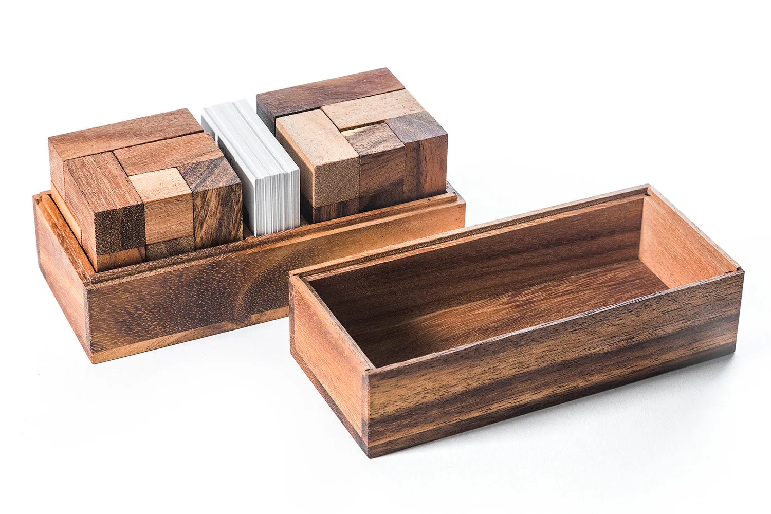 Soma Cube Puzzle - two sets with 50 challenge cards