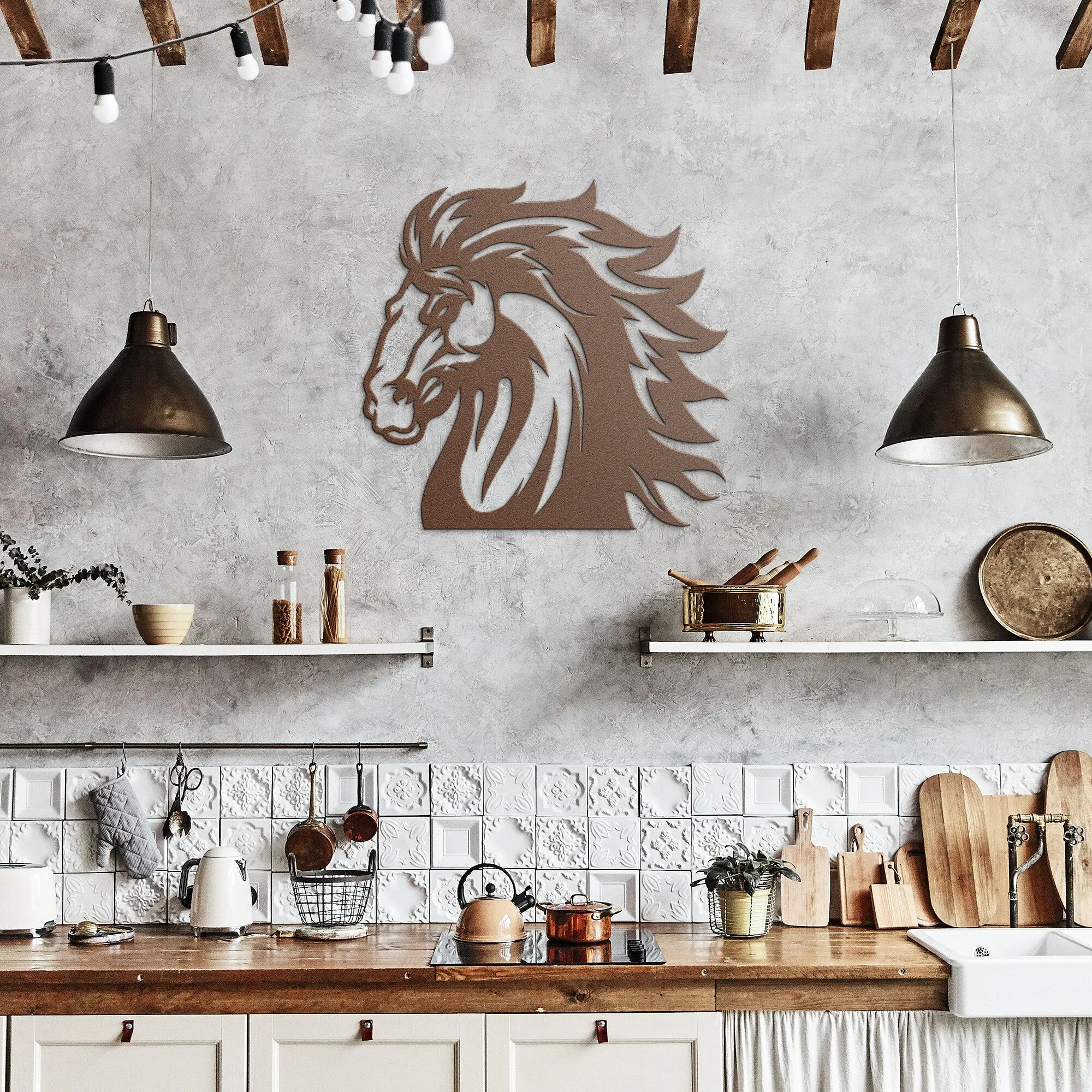 Stallion Head 227-1  Steel Wall Art