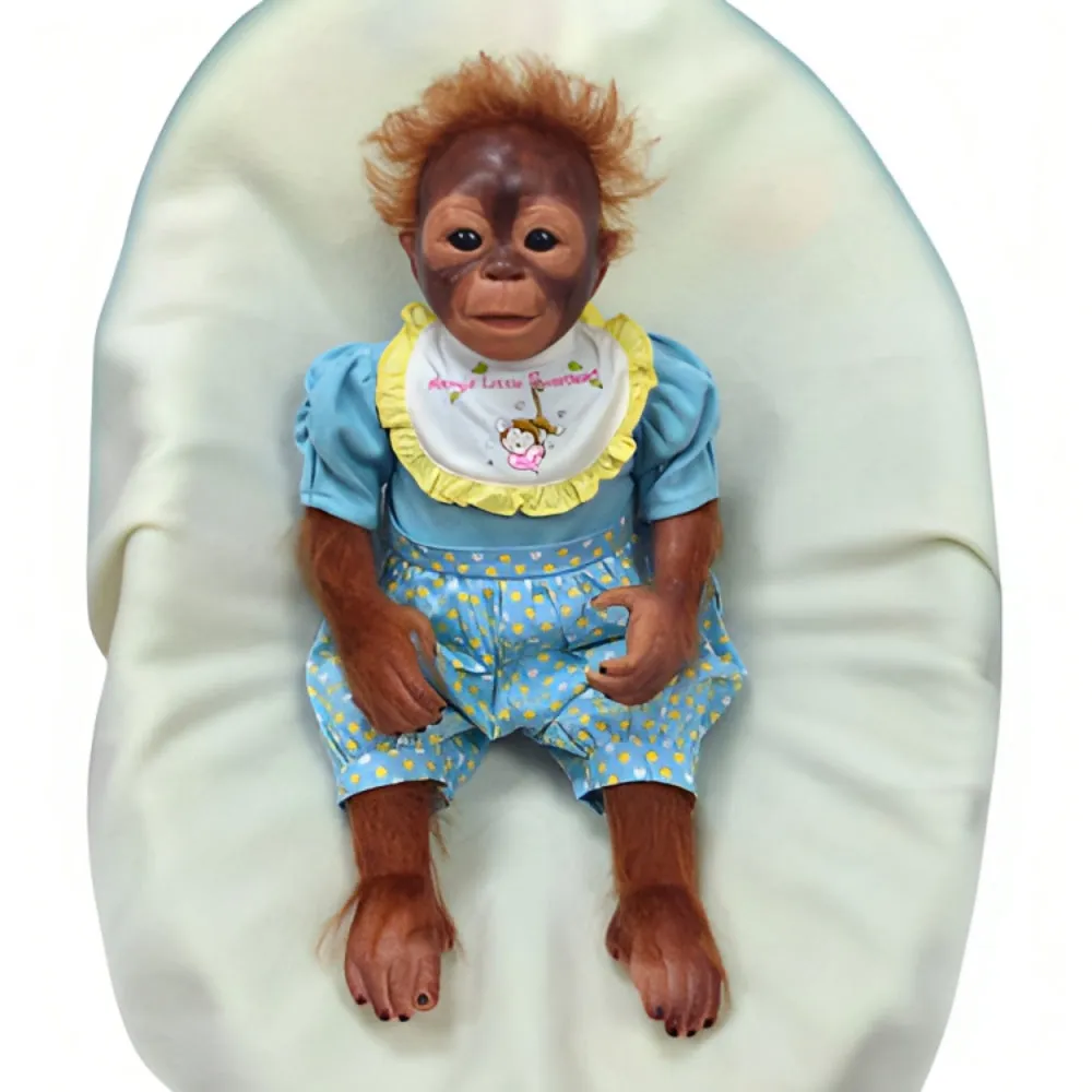 The Ashton-Drake Galleries Touch Your Heart Doll Collection Issue #3: 'Lucy's Happy Feet' Monkey Doll So Truly Real® Touch-Activated Doll with RealTouch® Vinyl and Hand-Applied Hair by Melissa McCrory 20-Inches