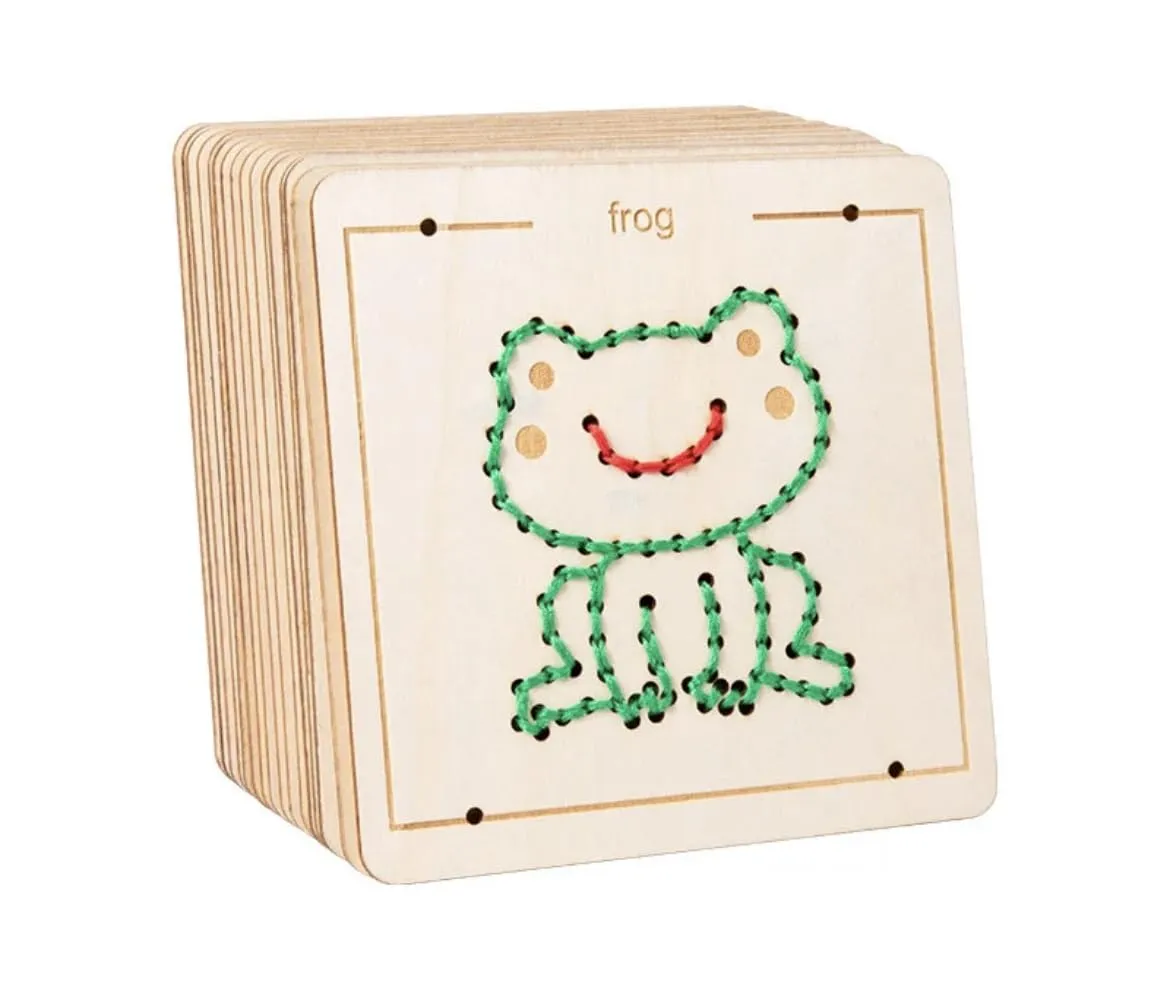 TOYARTSY Wool Pantting Kids Toys Montessory Materials Threading Drawing Board Game Educational Toys for Children DIY Craft Toy