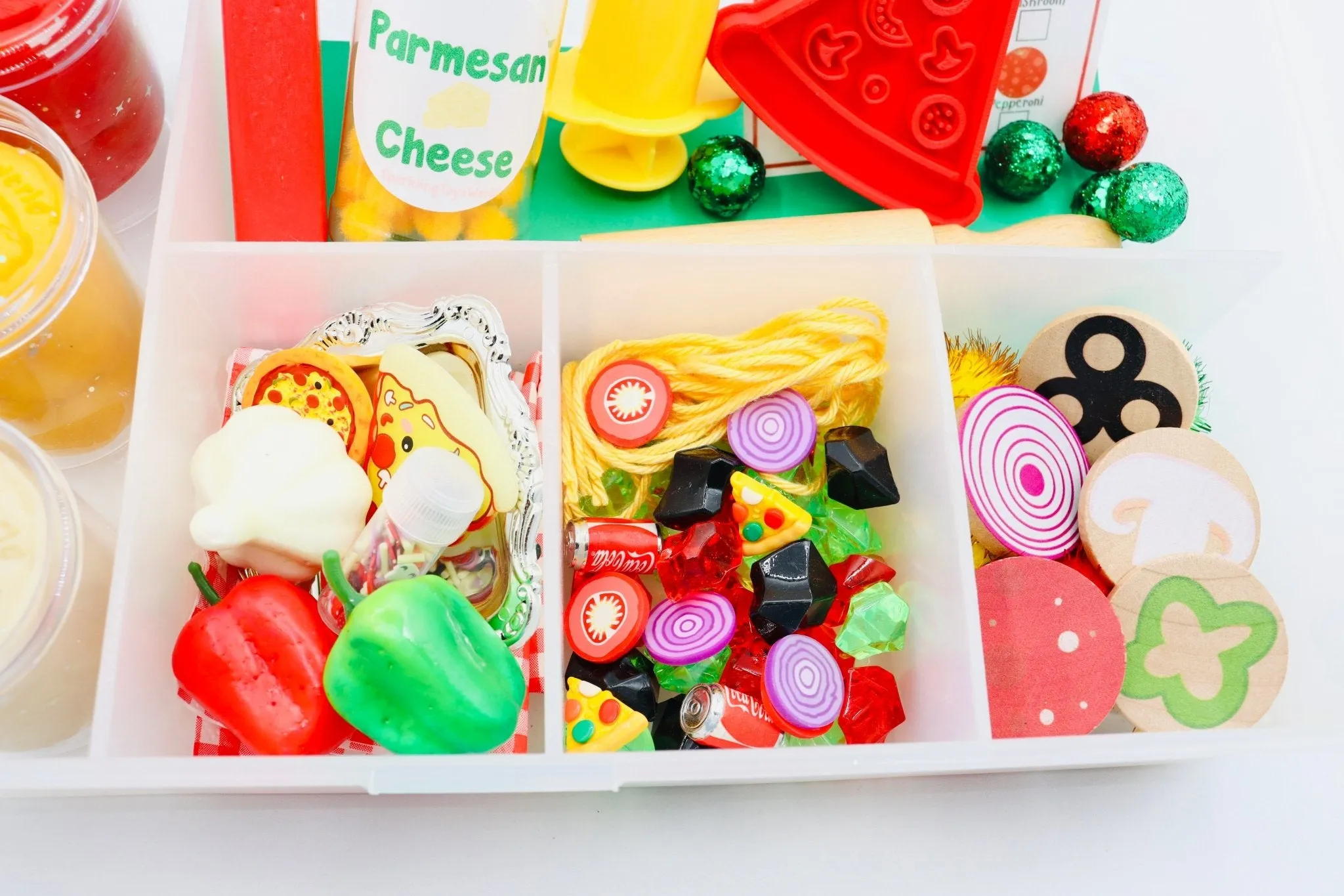 Wooden pizza Play Dough kit