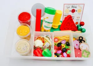 Wooden pizza Play Dough kit